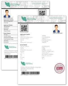 visa-vgn Iran Visa and Visa Grant Notice
